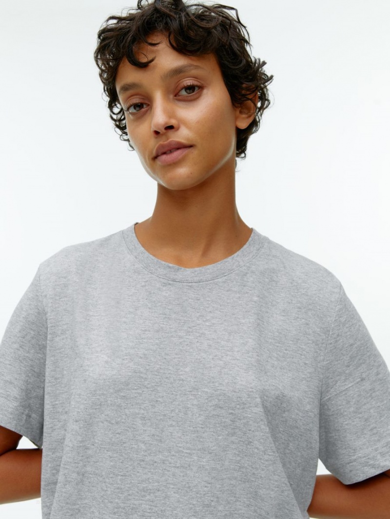 Tricouri Arket Crew-Neck Dama Gri | Romania-PQMV42179