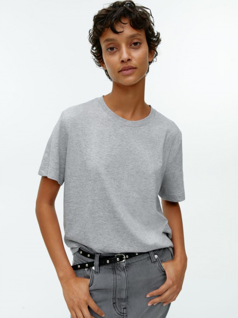 Tricouri Arket Crew-Neck Dama Gri | Romania-PQMV42179