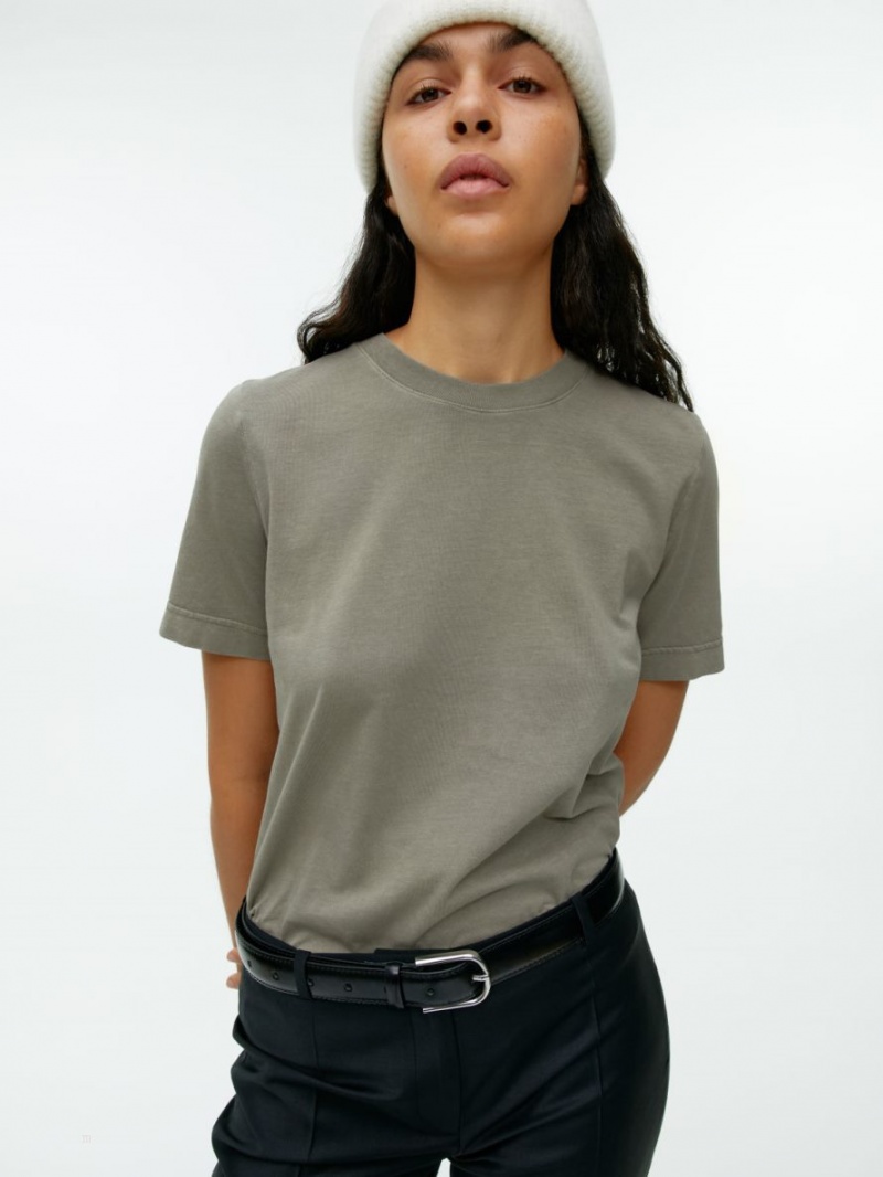 Tricouri Arket Crew-Neck Dama Verzi | Romania-VYPT91263