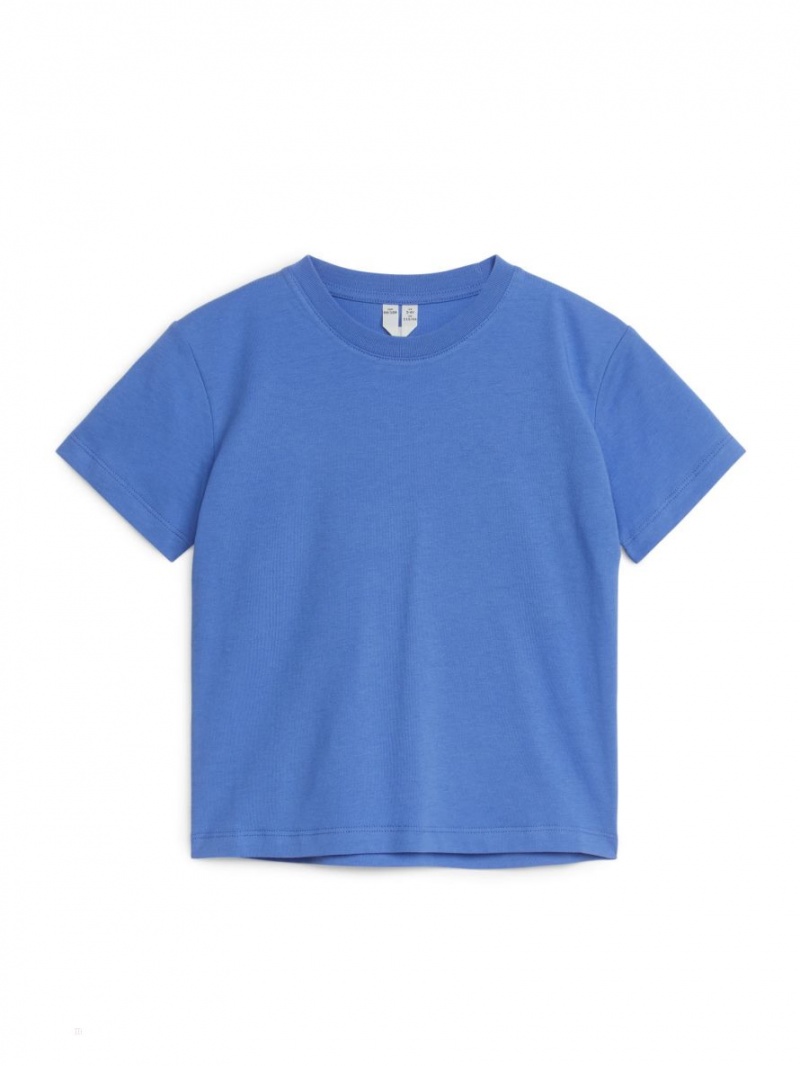 Tricouri Arket Crew-Neck Fete Albastri | Romania-IFTL74216