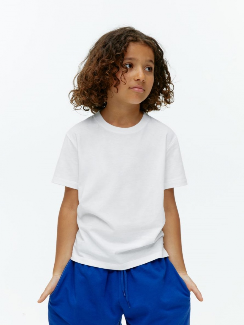 Tricouri Arket Crew-Neck Fete Albi | Romania-APDI28791