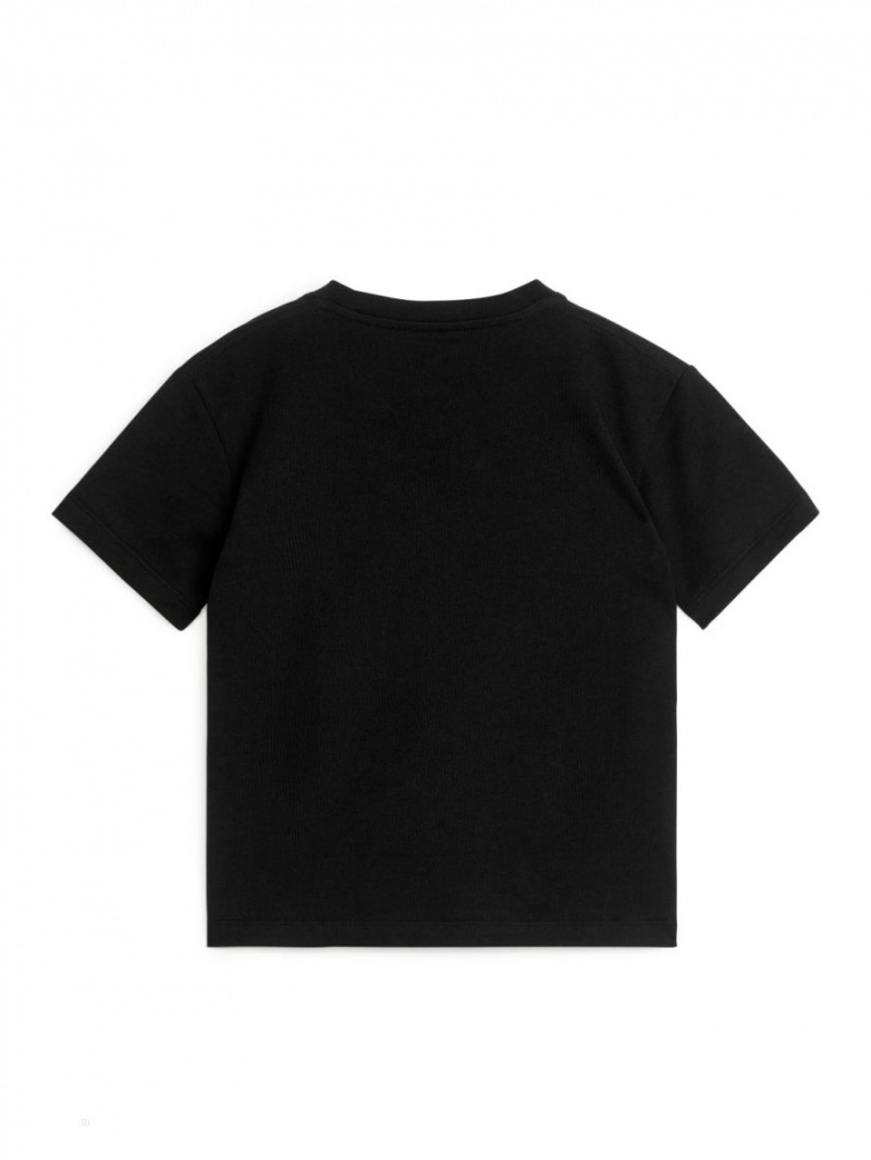 Tricouri Arket Crew-Neck Fete Negrii | Romania-BWNV56278