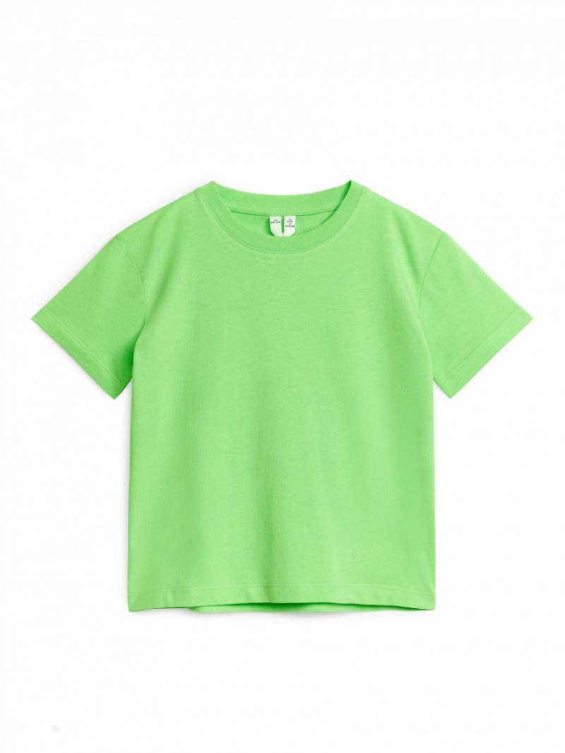 Tricouri Arket Crew-Neck Fete Verzi Deschis | Romania-GYVN36814