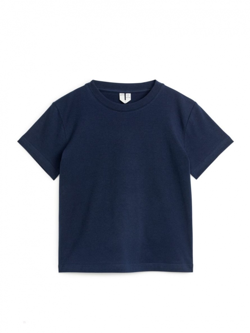 Tricouri Arket Crew-Neck Set of 3 Fete Albi Gri Albastri Inchis | Romania-RLFB28534