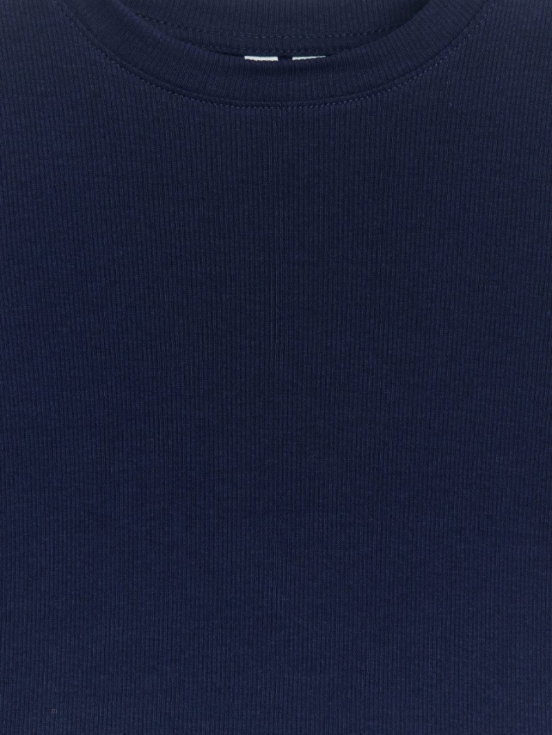 Tricouri Arket Cu Nervuri Long-Sleeve Fete Albastri Inchis | Romania-RPUN34852