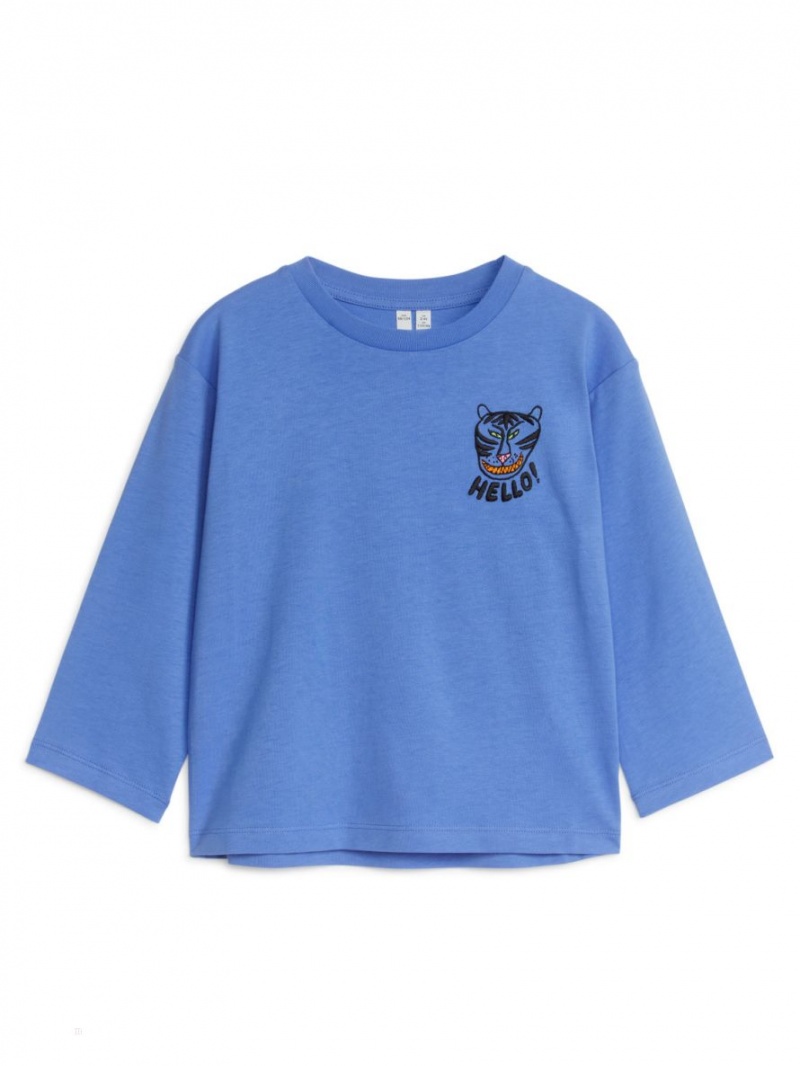 Tricouri Arket Long-Sleeve Baieti Albastri | Romania-GHQR97054
