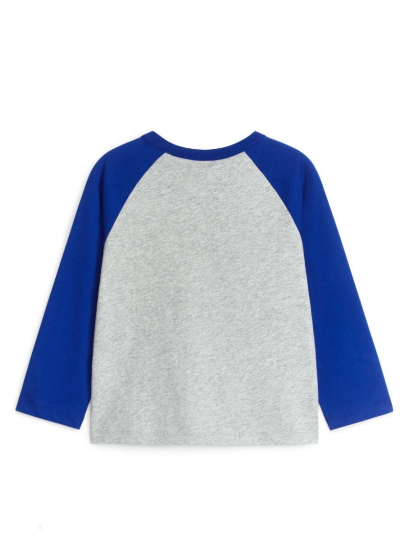 Tricouri Arket Long-Sleeve Baieti Gri Albastri | Romania-WDFO67928