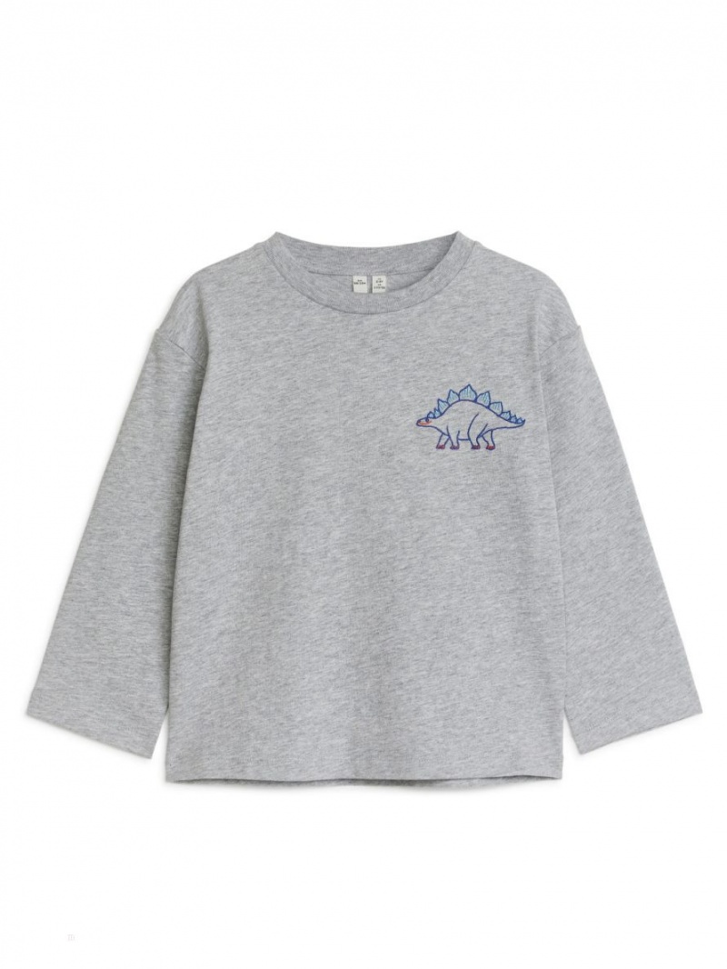 Tricouri Arket Long-Sleeve Baieti Gri | Romania-WKRF42857