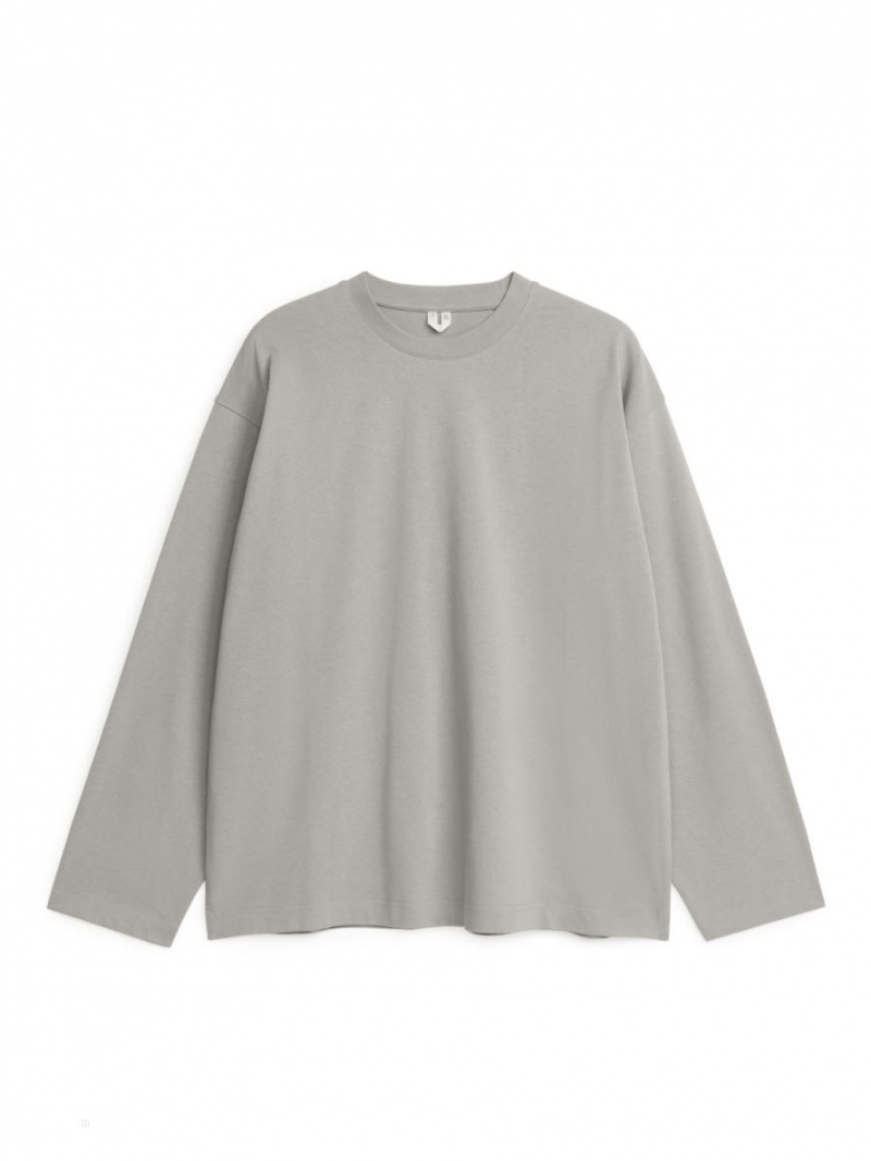Tricouri Arket Long-Sleeve Barbati Gri | Romania-IZRC24675