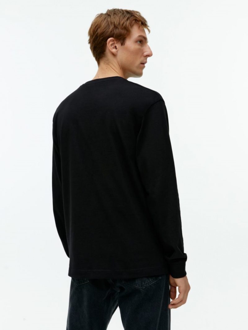 Tricouri Arket Long-Sleeve Barbati Negrii | Romania-ESNC72038