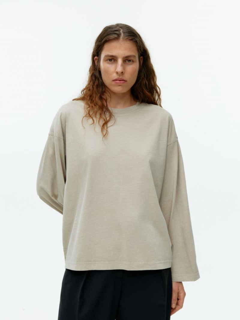 Tricouri Arket Long-Sleeve Dama Bej | Romania-LZAV15023