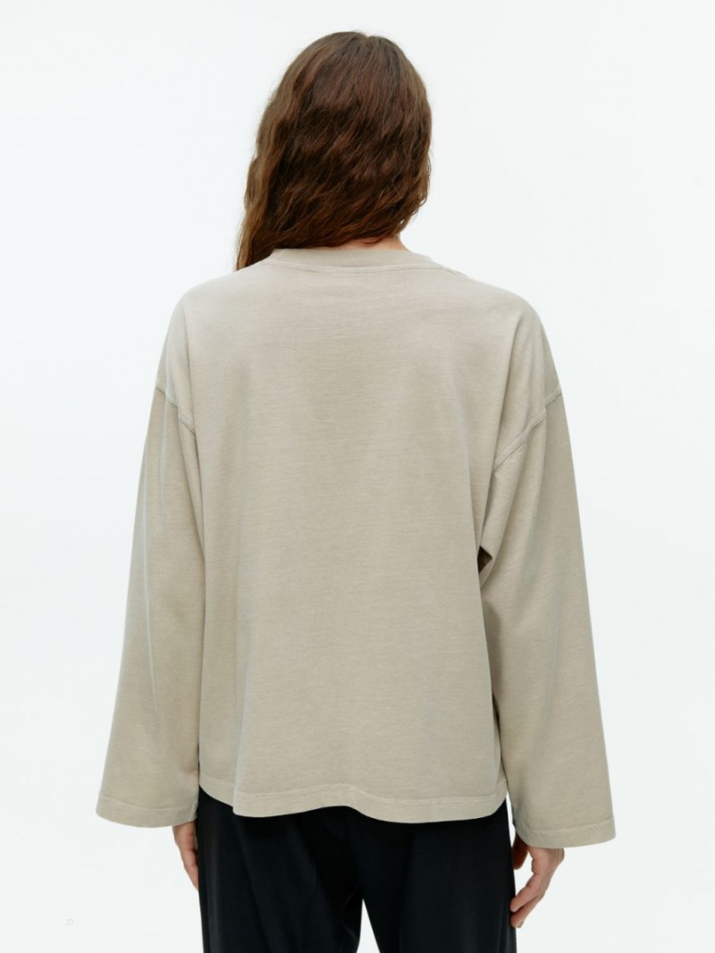 Tricouri Arket Long-Sleeve Dama Bej | Romania-LZAV15023
