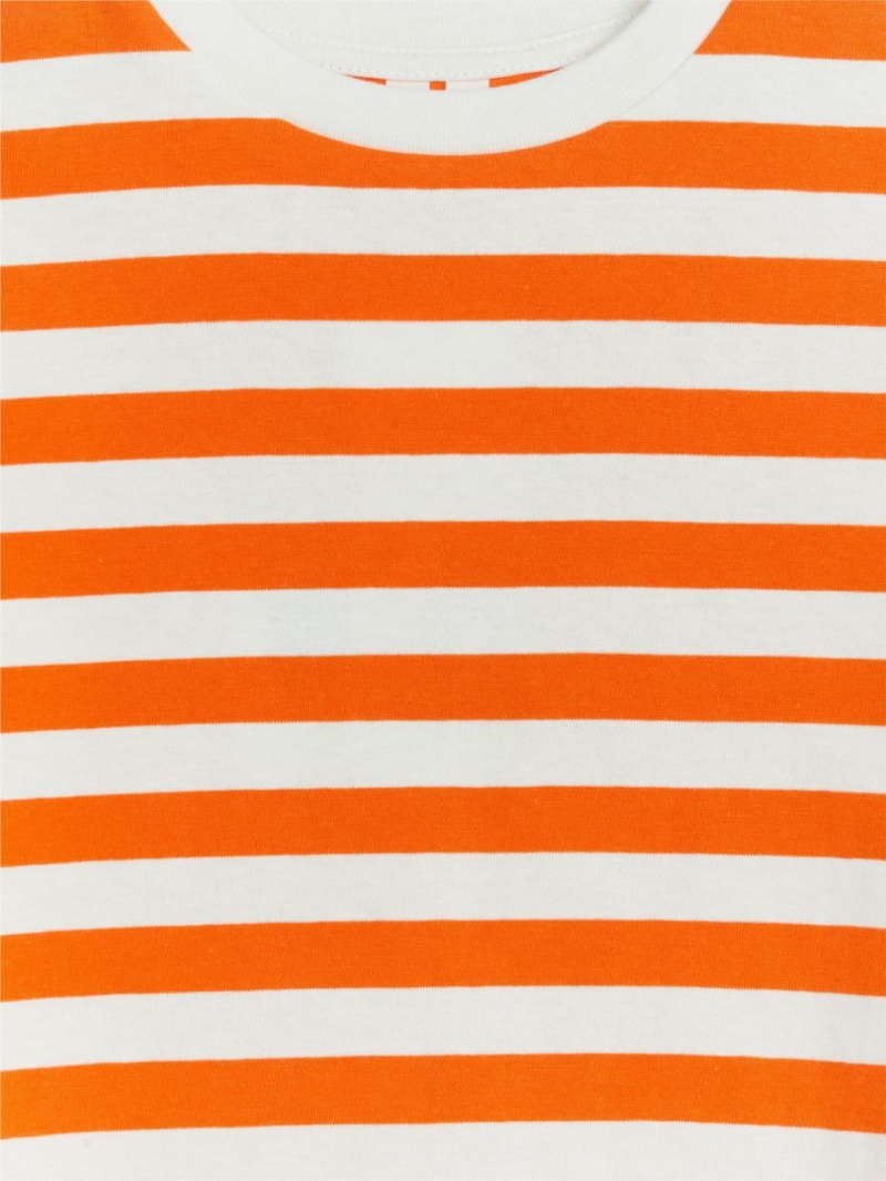 Tricouri Arket Long-Sleeved Baieti Portocalii Albi | Romania-JQAD04175