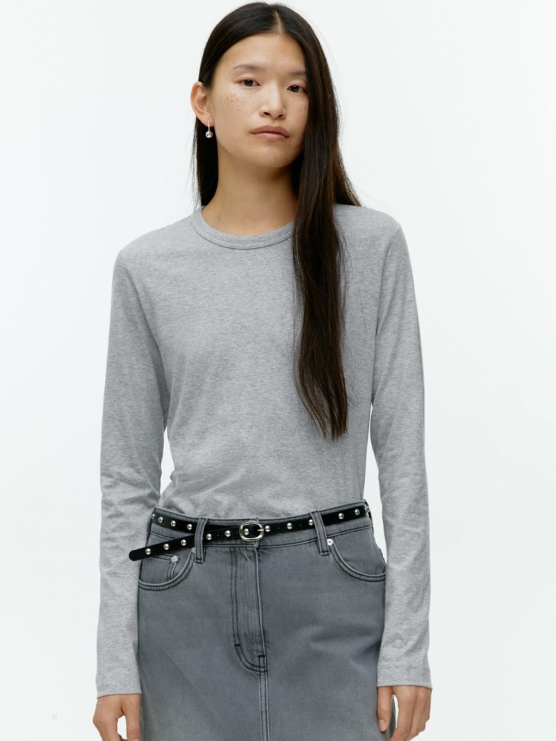 Tricouri Arket Long-Sleeved Dama Gri | Romania-VLRP79413