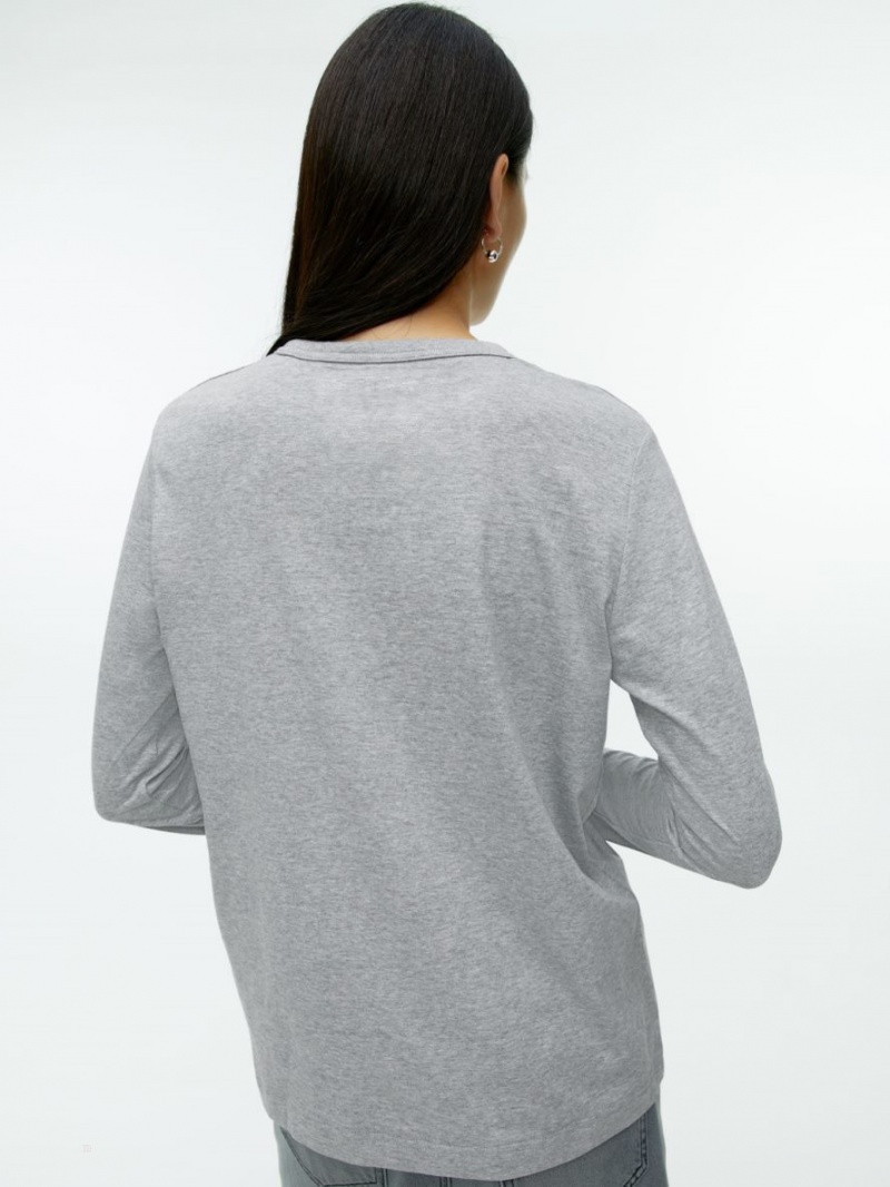 Tricouri Arket Long-Sleeved Dama Gri | Romania-VLRP79413