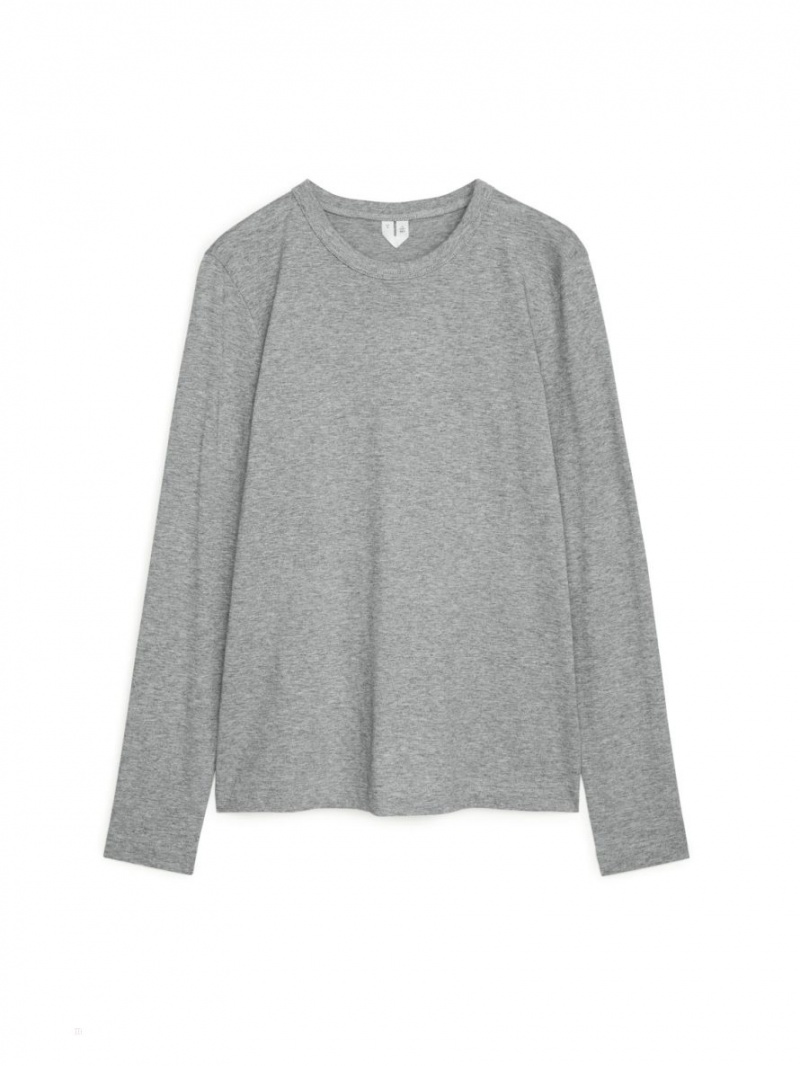 Tricouri Arket Long-Sleeved Dama Gri | Romania-VLRP79413
