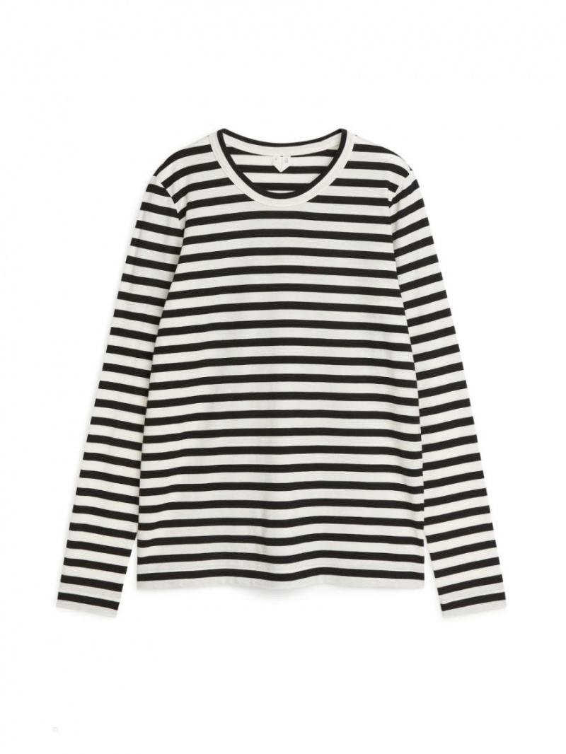 Tricouri Arket Long-Sleeved Dama Negrii Bej | Romania-JWLR09582