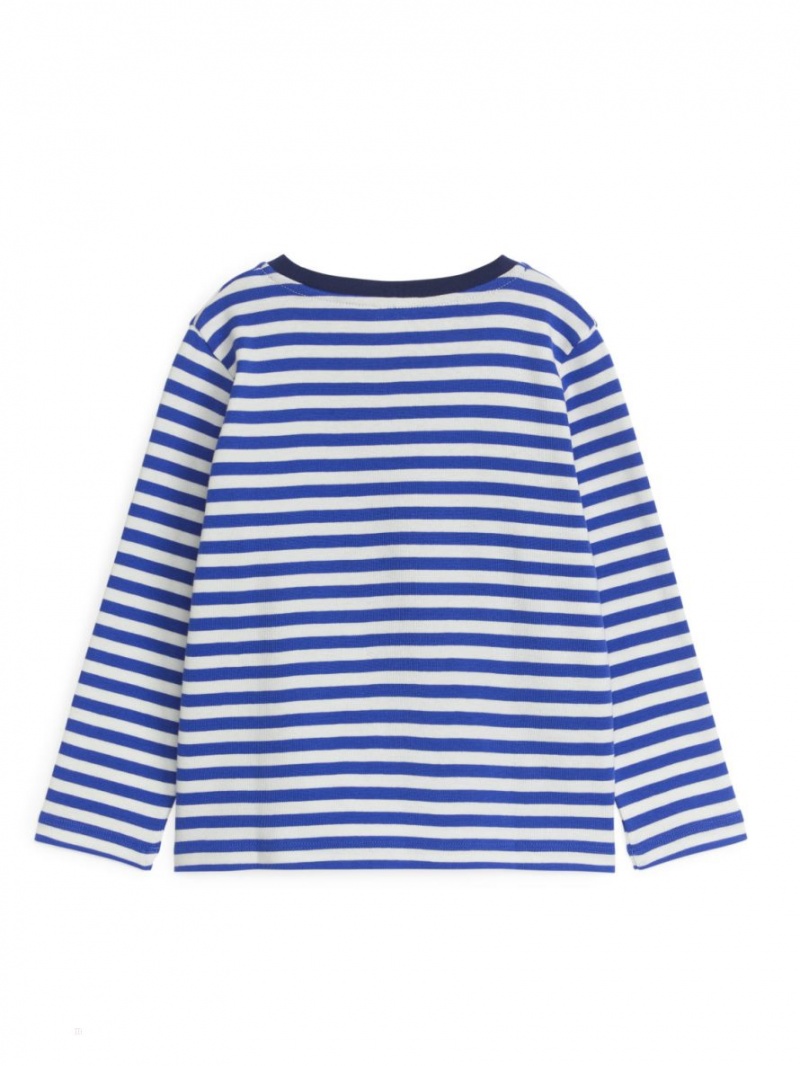 Tricouri Arket Long-Sleeved Fete Albastri Albi | Romania-RNPE12790