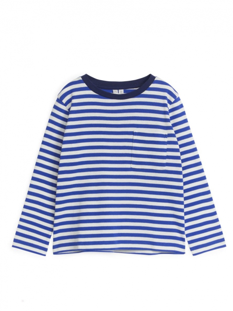 Tricouri Arket Long-Sleeved Fete Albastri Albi | Romania-RNPE12790
