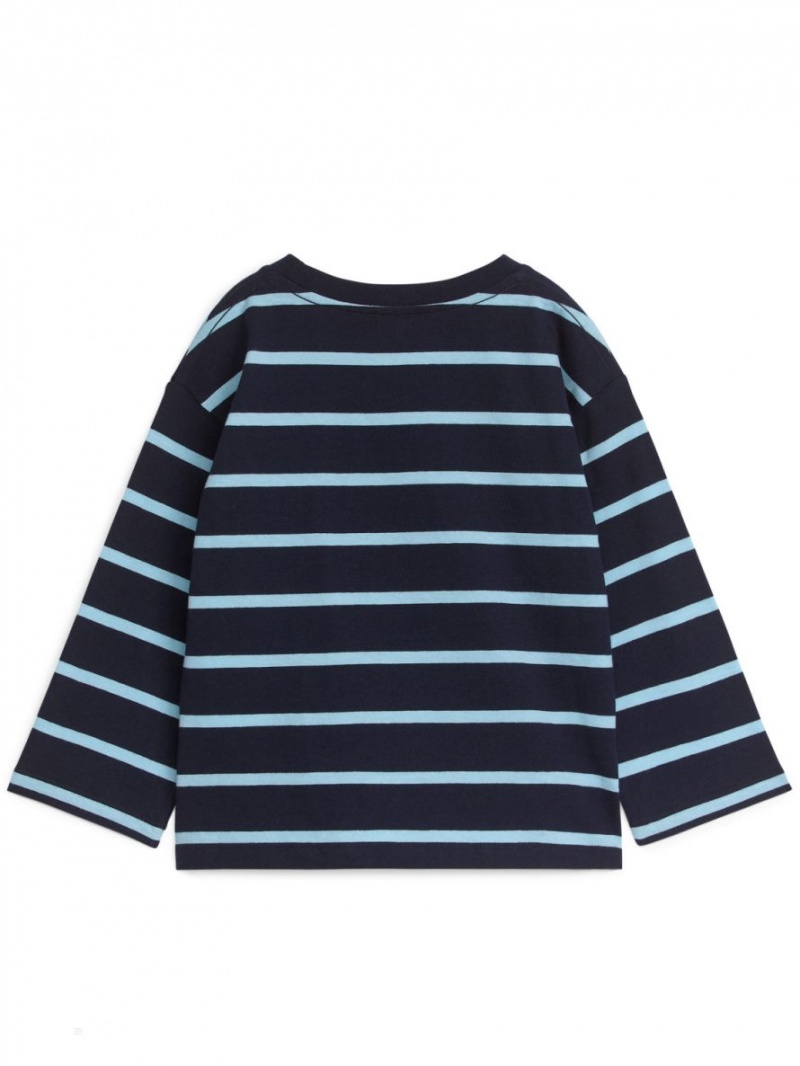 Tricouri Arket Long Sleeve Baieti Albastri Inchis | Romania-ZLYV35972