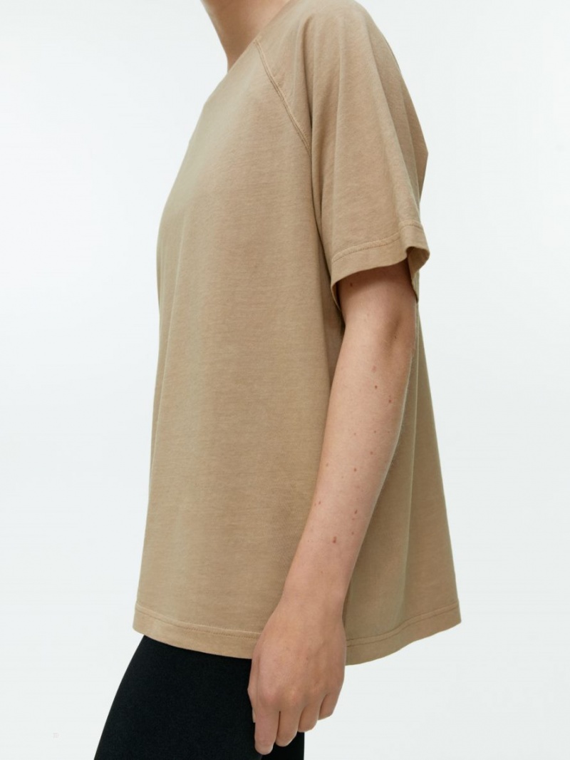 Tricouri Arket Oversized Bumbac Dama Bej | Romania-DCKM08615