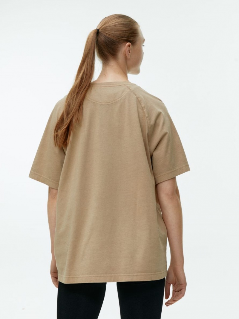 Tricouri Arket Oversized Bumbac Dama Bej | Romania-DCKM08615