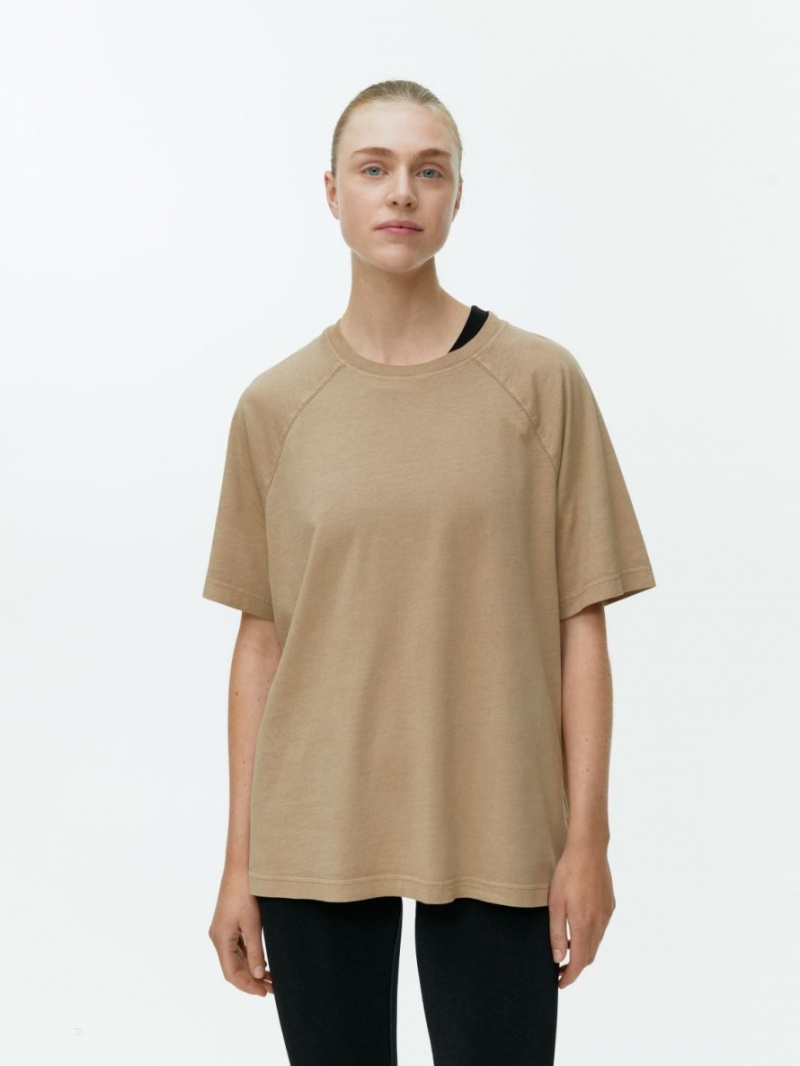 Tricouri Arket Oversized Bumbac Dama Bej | Romania-DCKM08615