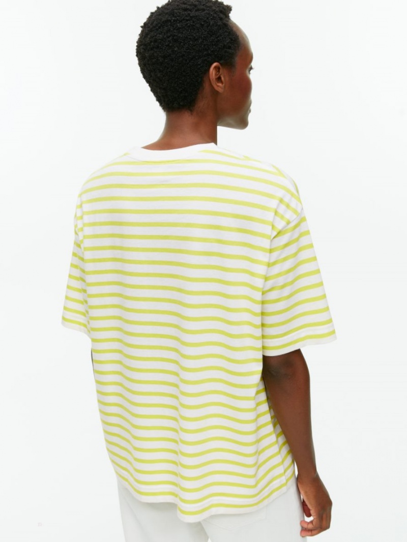 Tricouri Arket Oversized Dama Albi Galbeni | Romania-COGW51436