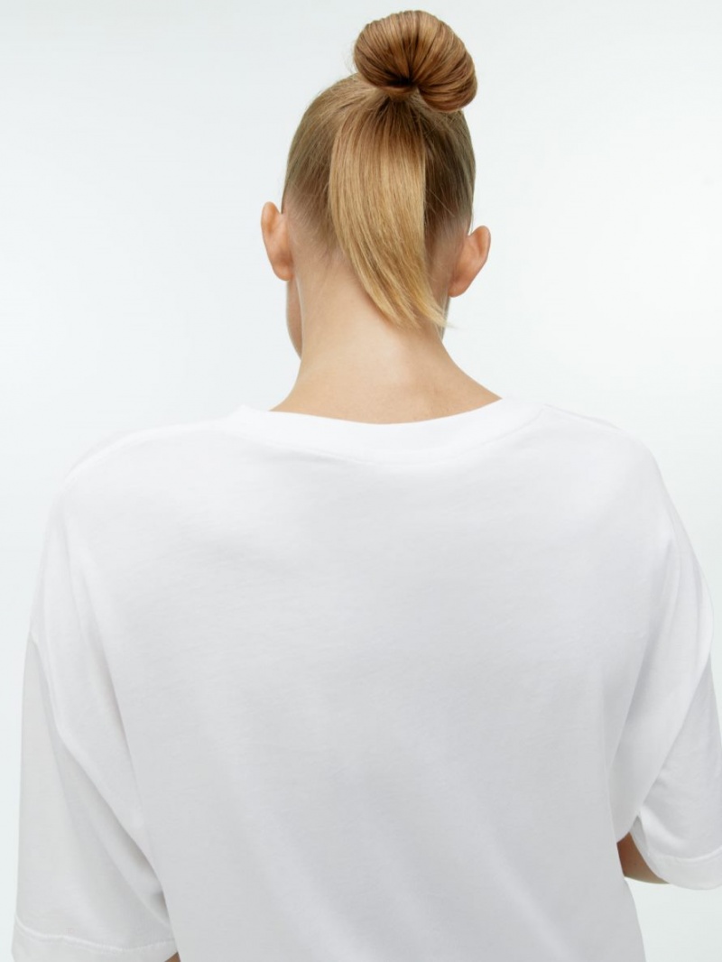 Tricouri Arket Oversized Dama Albi | Romania-HRIQ54163