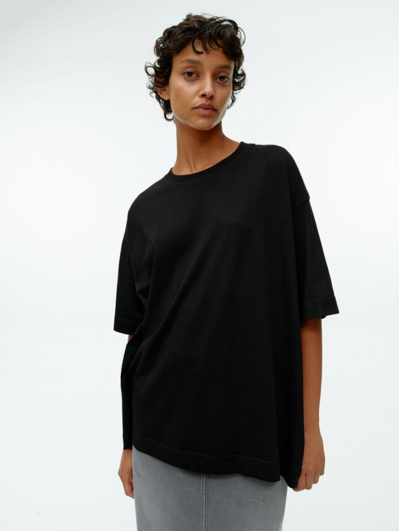 Tricouri Arket Oversized Dama Negrii | Romania-YIRA28065