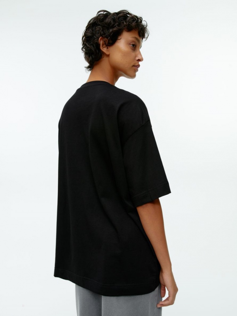 Tricouri Arket Oversized Dama Negrii | Romania-YIRA28065