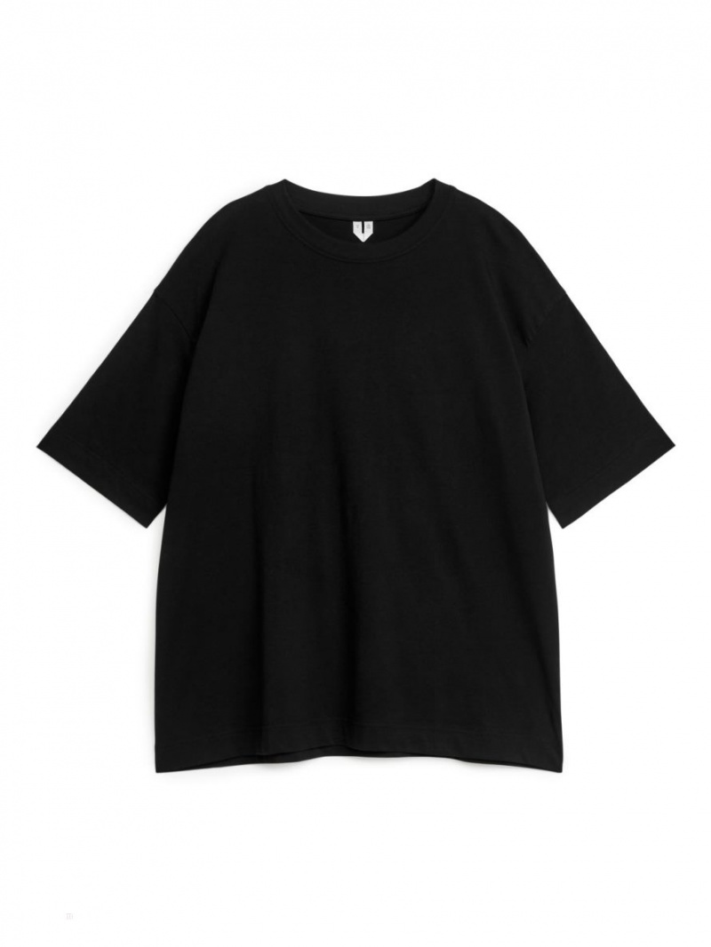Tricouri Arket Oversized Dama Negrii | Romania-YIRA28065