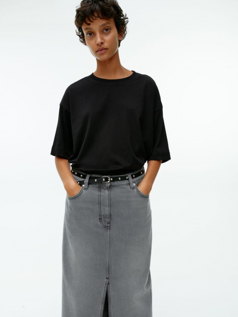 Tricouri Arket Oversized Dama Negrii | Romania-YIRA28065