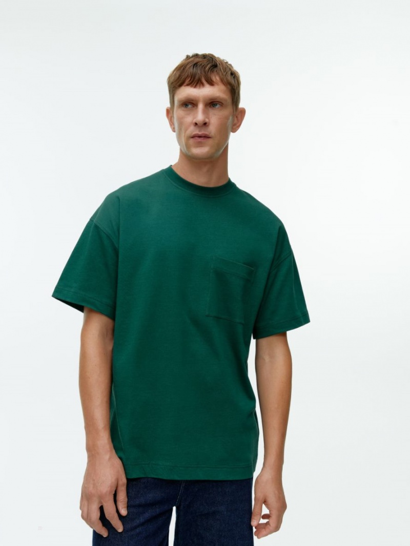 Tricouri Arket Oversized Heavyweight Barbati Verzi Inchis | Romania-NMLW15629
