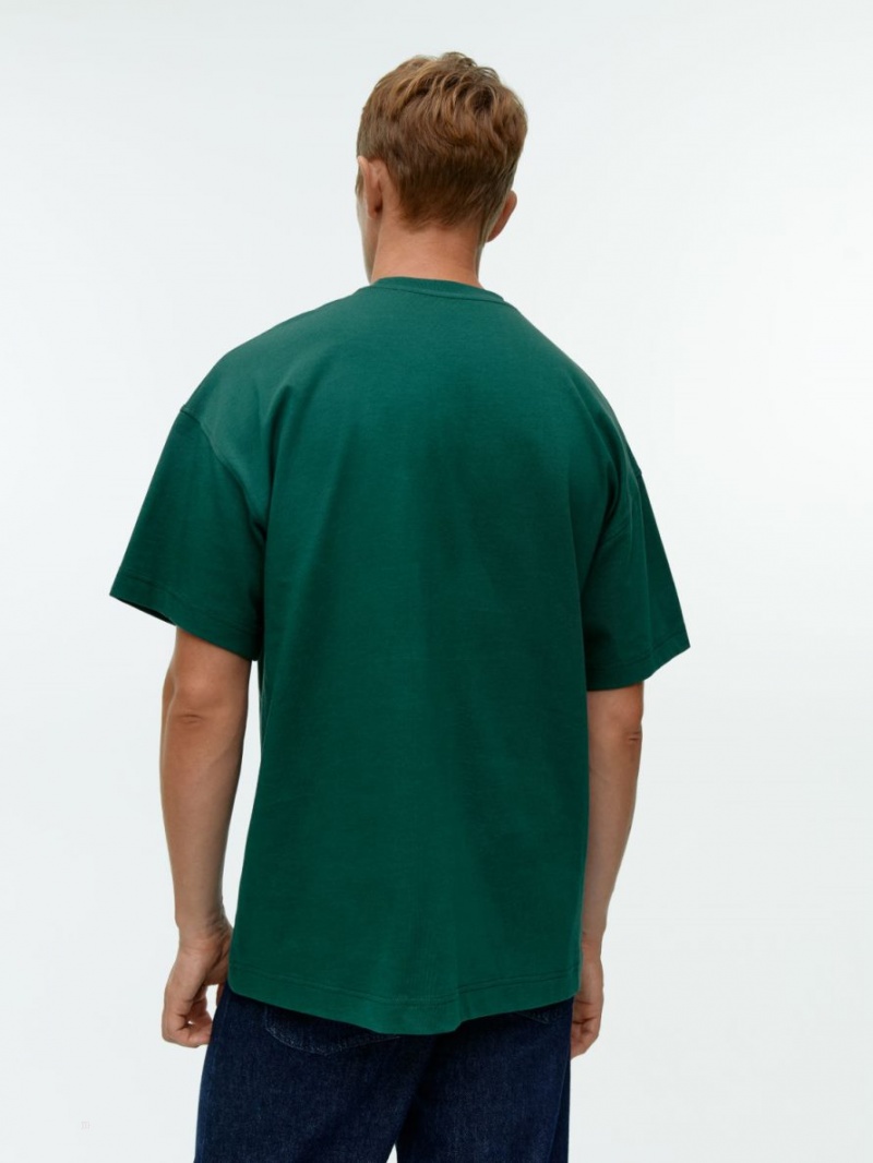 Tricouri Arket Oversized Heavyweight Barbati Verzi Inchis | Romania-NMLW15629