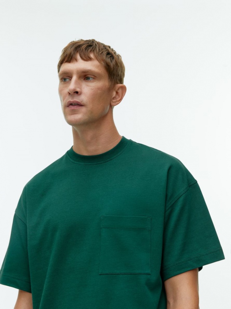 Tricouri Arket Oversized Heavyweight Barbati Verzi Inchis | Romania-NMLW15629