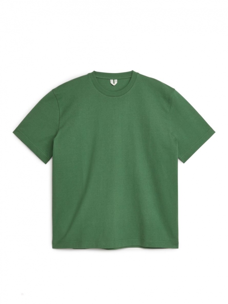 Tricouri Arket Oversized Heavyweight Barbati Verzi | Romania-WJYX06921