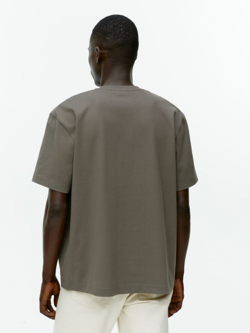 Tricouri Arket Oversized Heavyweight Barbati Gri | Romania-TGHL39278