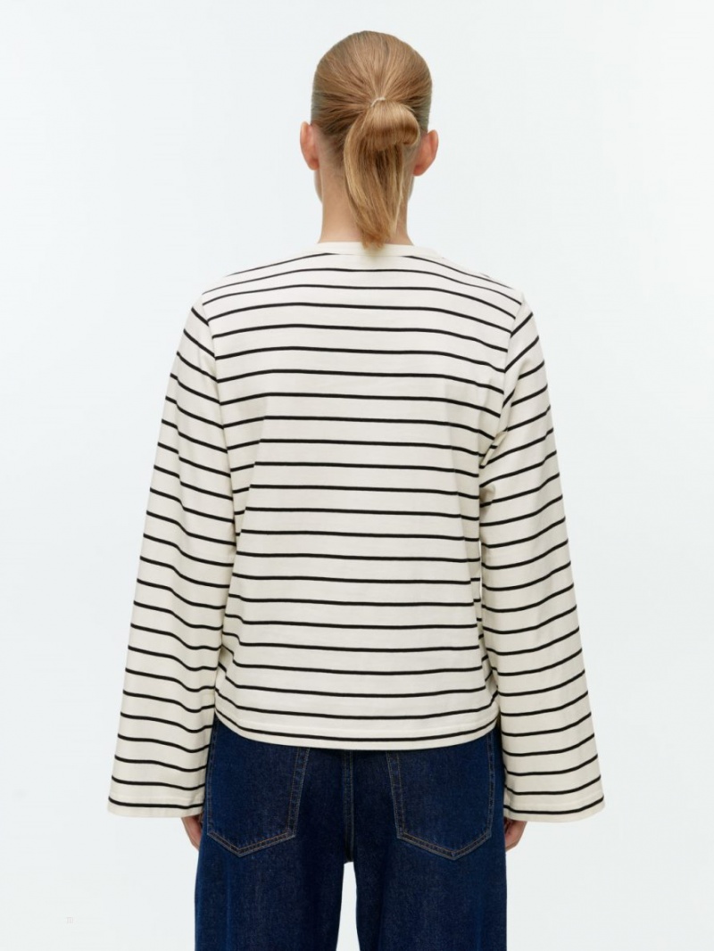Tricouri Arket Oversized Long-Sleeve Dama Albi | Romania-IXEV67249
