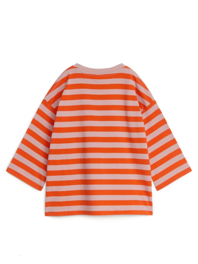 Tricouri Arket Oversized Long-Sleeved Fete Portocalii | Romania-PTKD47012