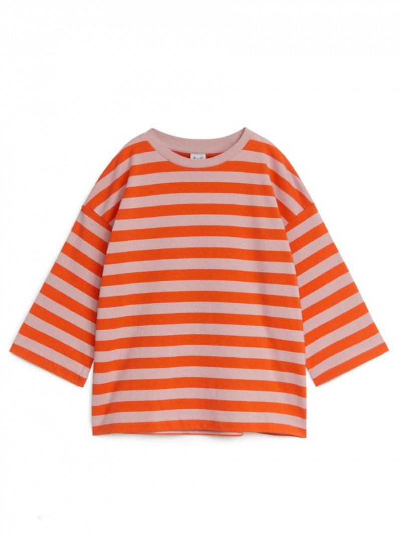 Tricouri Arket Oversized Long-Sleeved Fete Portocalii | Romania-PTKD47012