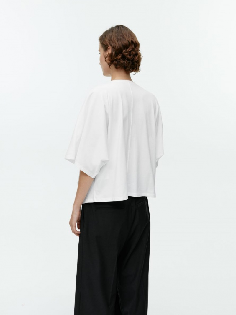 Tricouri Arket Relaxed Dama Albi | Romania-FAMQ58417