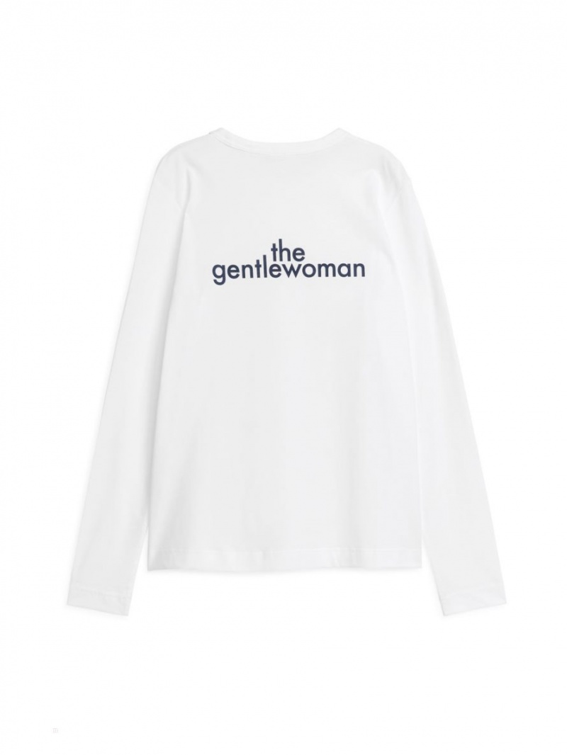 Tricouri Arket The Gentlewoman Long-Sleeved Dama Albi | Romania-WIQT12594