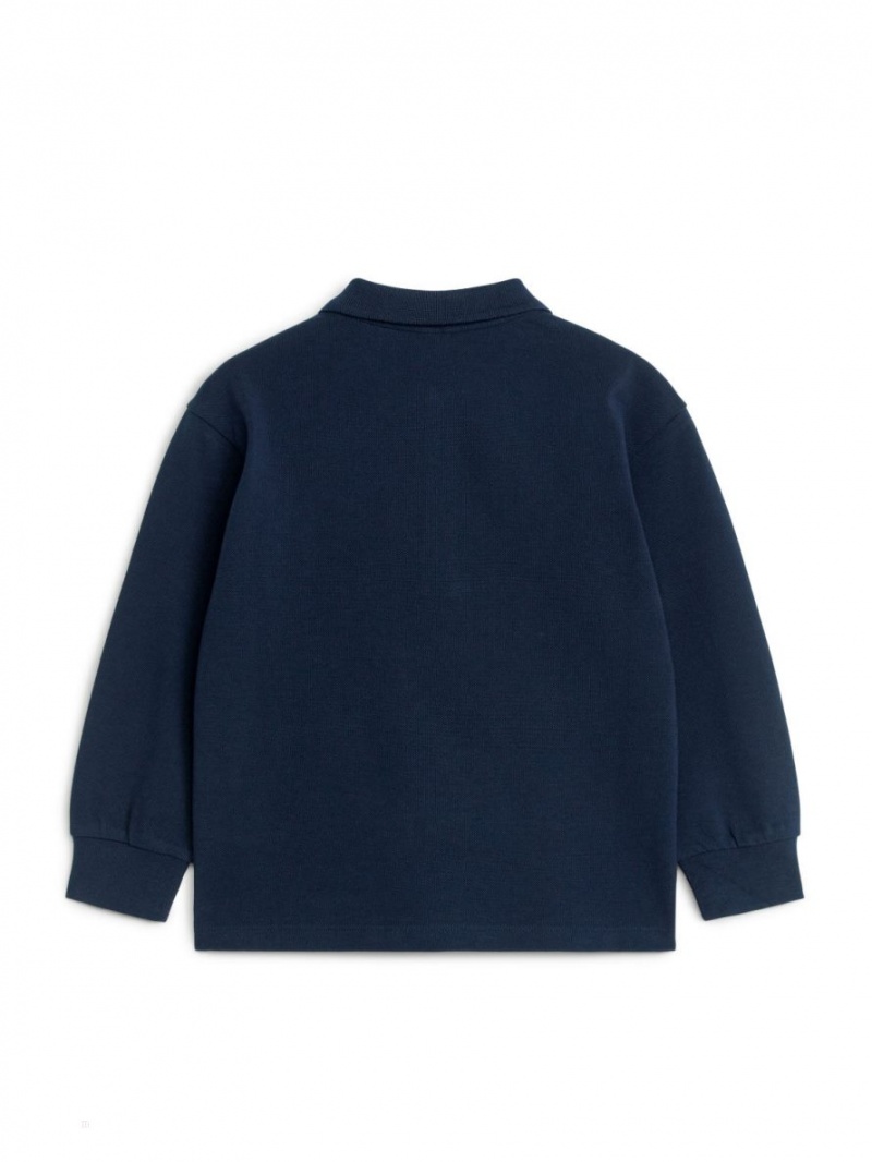 Tricouri Polo Arket Bumbac Baieti Albastri Inchis | Romania-SWXE51784