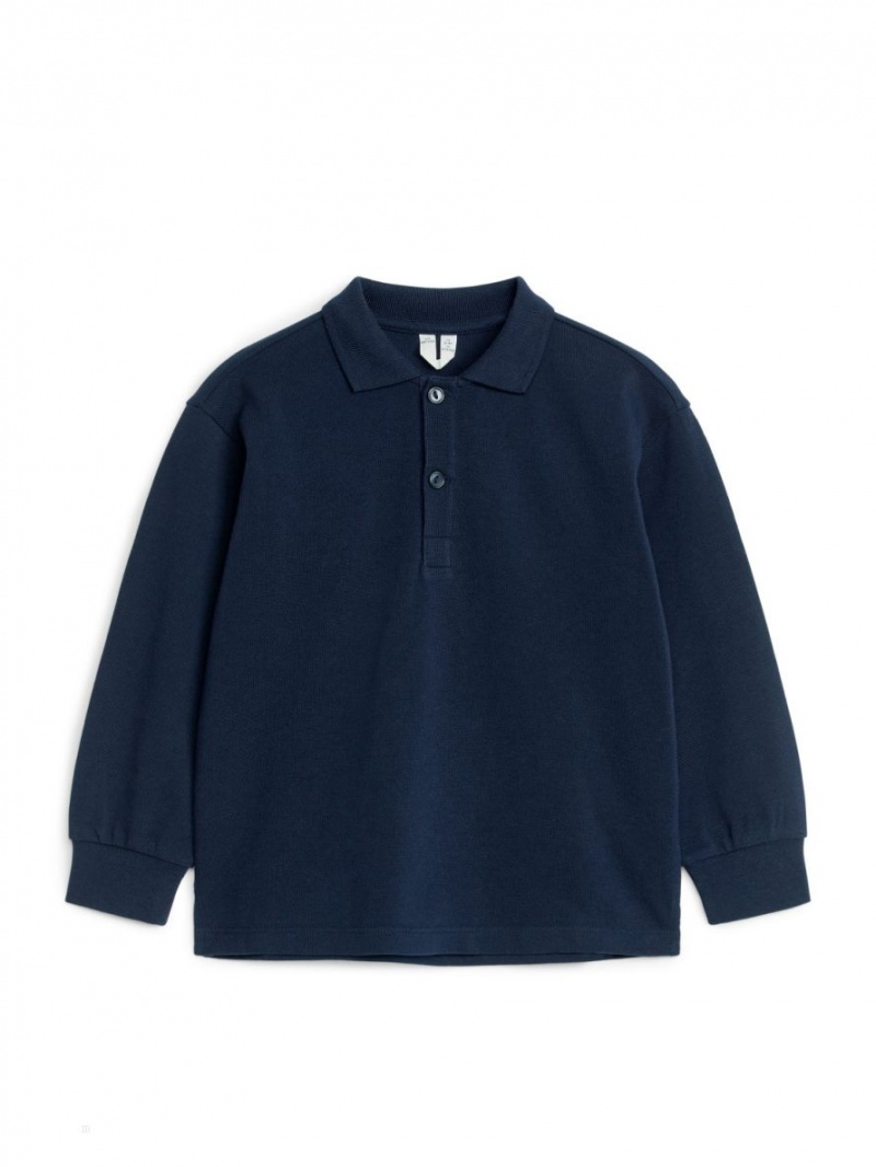 Tricouri Polo Arket Bumbac Baieti Albastri Inchis | Romania-SWXE51784