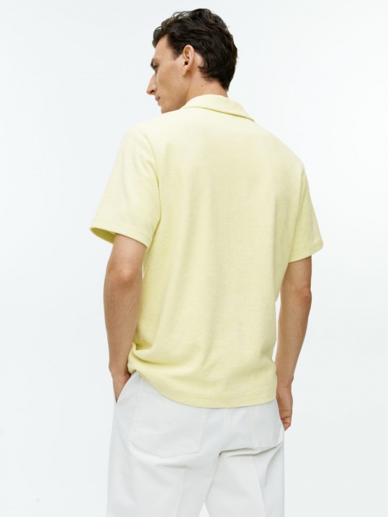 Tricouri Polo Arket Bumbac Towelling Barbati Galbeni | Romania-FVZB49218