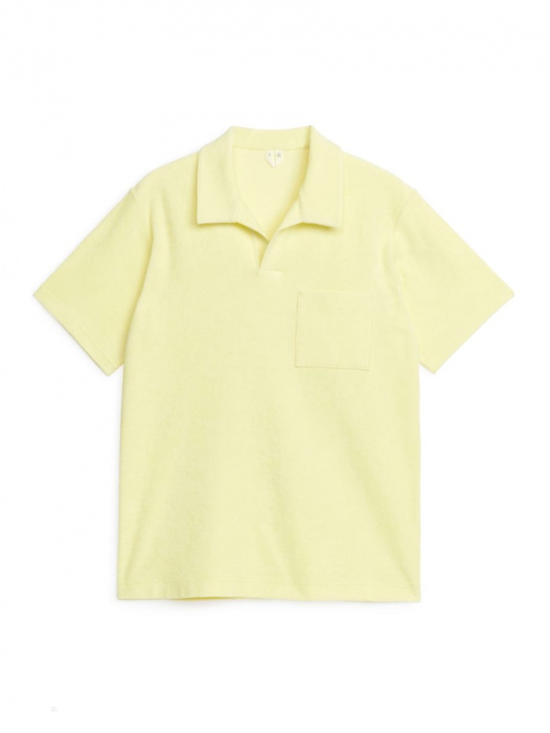 Tricouri Polo Arket Bumbac Towelling Barbati Galbeni | Romania-FVZB49218