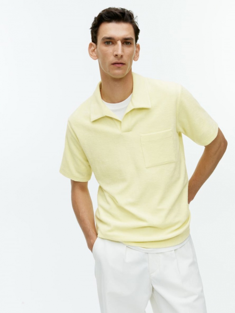 Tricouri Polo Arket Bumbac Towelling Barbati Galbeni | Romania-FVZB49218