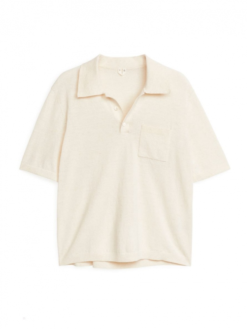 Tricouri Polo Arket Scurte-Sleeve Barbati Albi | Romania-BXVC76591