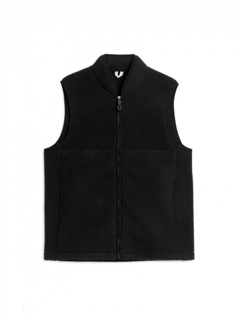 Vesta Arket Active Fleece Barbati Negrii | Romania-CTNO96827